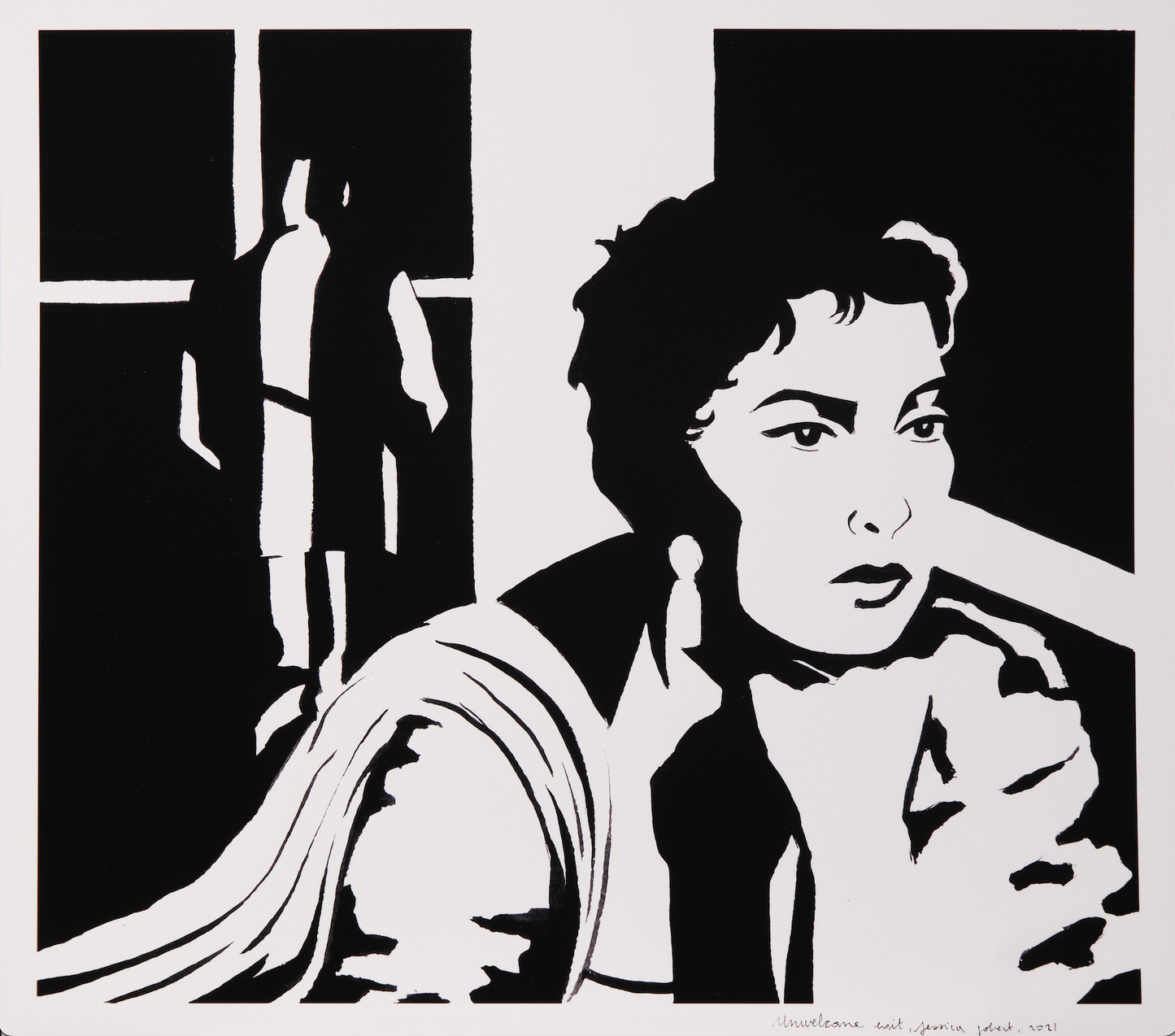 Unwelcome exit, 21,9x25cm, Jessica Gobert