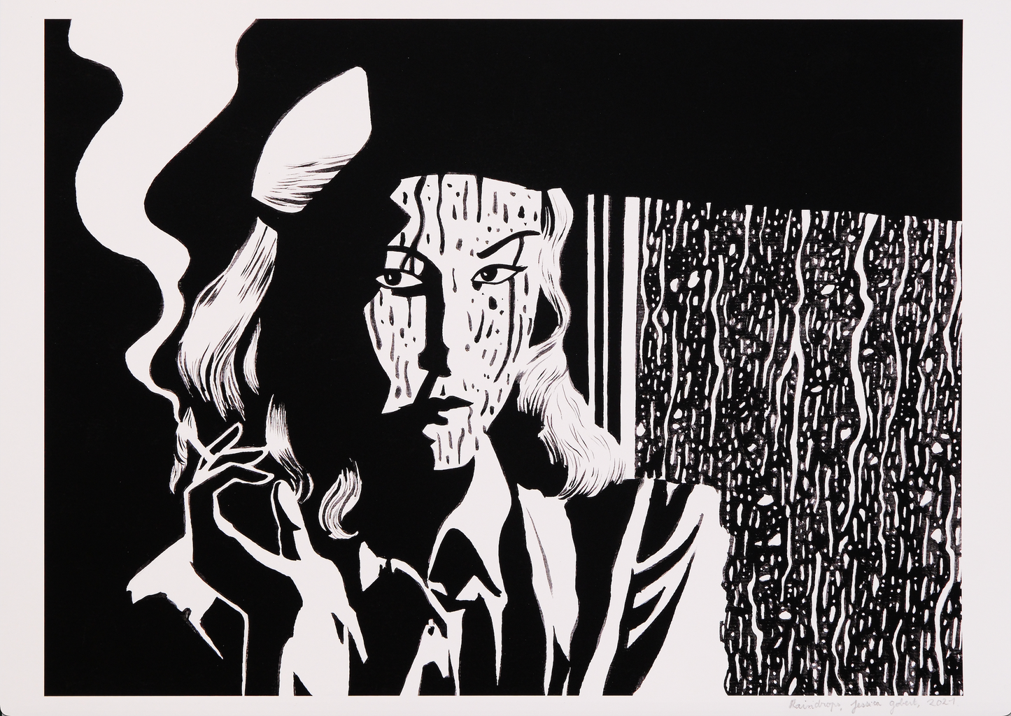 Raindrops, 29,7x42cm, Jessica Gobert