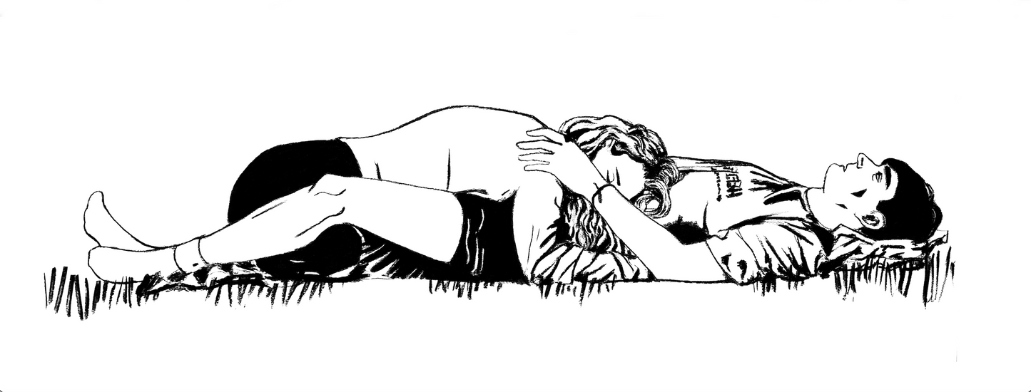 Couple in a parc in Vienna, 70cm x 26,5cm, Jessica Gobert