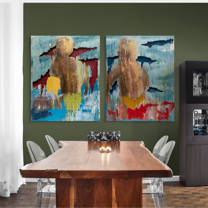 Brother and Sister, 160x130cm+160x130cm, Mia Markušić