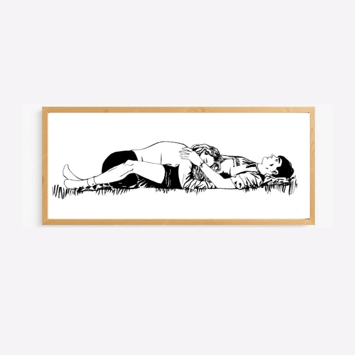 Couple in a parc in Vienna, 70cm x 26,5cm, Jessica Gobert