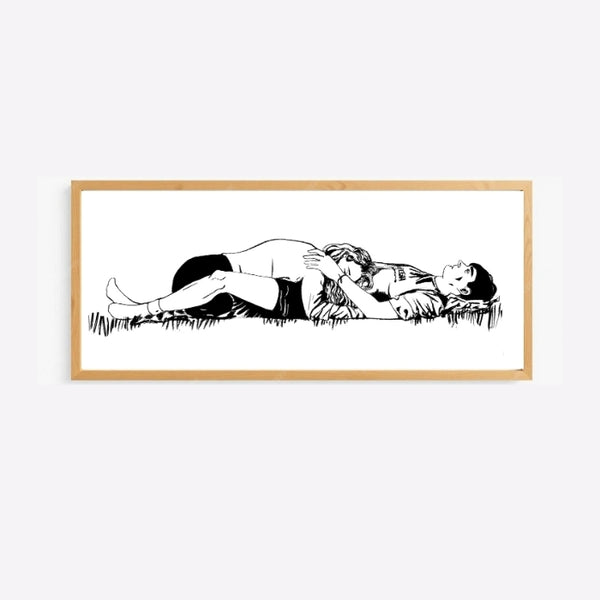 Couple in a park in Vienna, 70cm x 26.5cm, Jessica Gobert