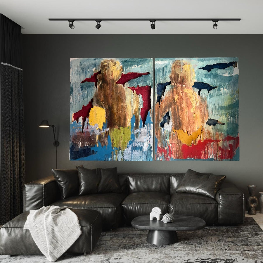 Brother and Sister, 160x130cm+160x130cm, Mia Markušić