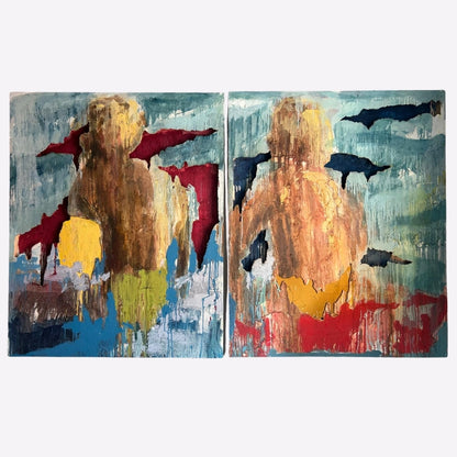 Brother and Sister, 160x130cm+160x130cm, Mia Markušić