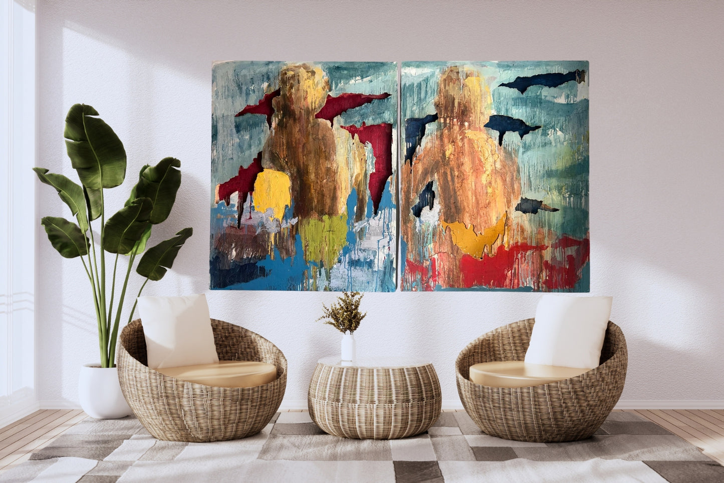 Braco i seka, 160x130cm+160x130cm, Mia Markušić